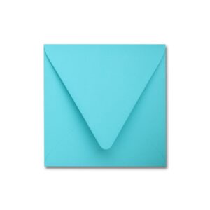 Turquoise 6.5" Square Euroflap Envelope