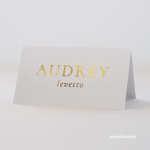 Gold Foil Seating Cards - Script [SC-C01]
