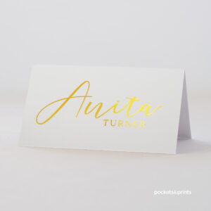 Gold Foil Seating Cards - Script [SC-K01]