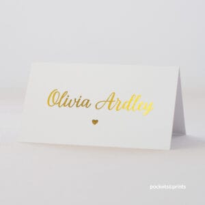 Gold Foil Seating Cards - Script [SC-LP01]