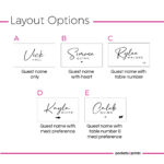 Gold Foil Seating Cards - Script [sc-B01]