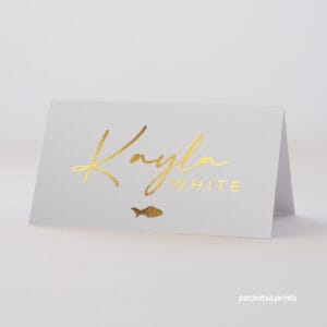Gold Foil Seating Cards - Script [SC-B01]