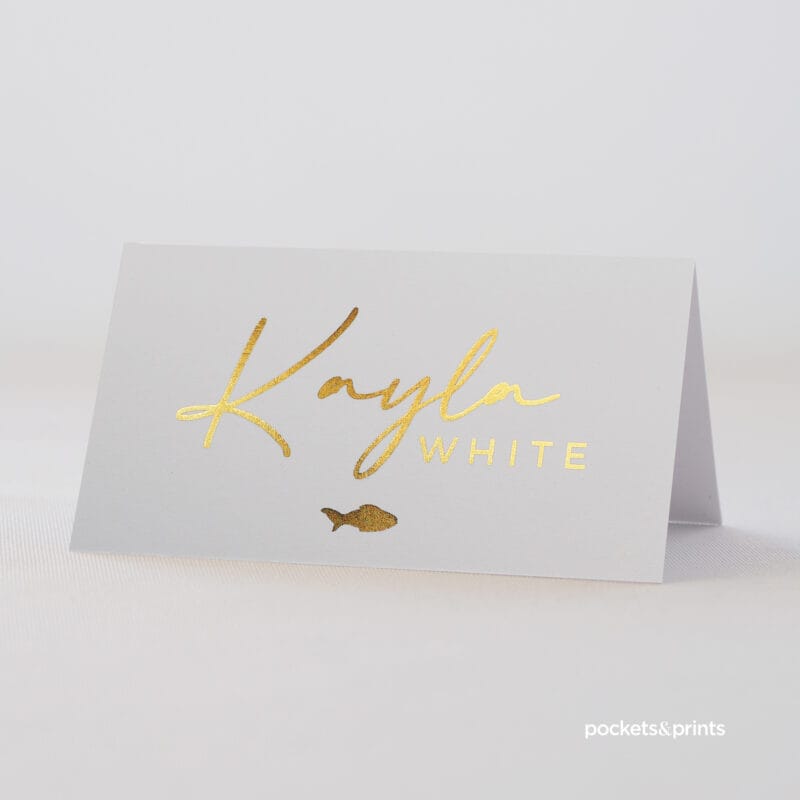 Gold Foil Seating Cards - Script [sc-B01]