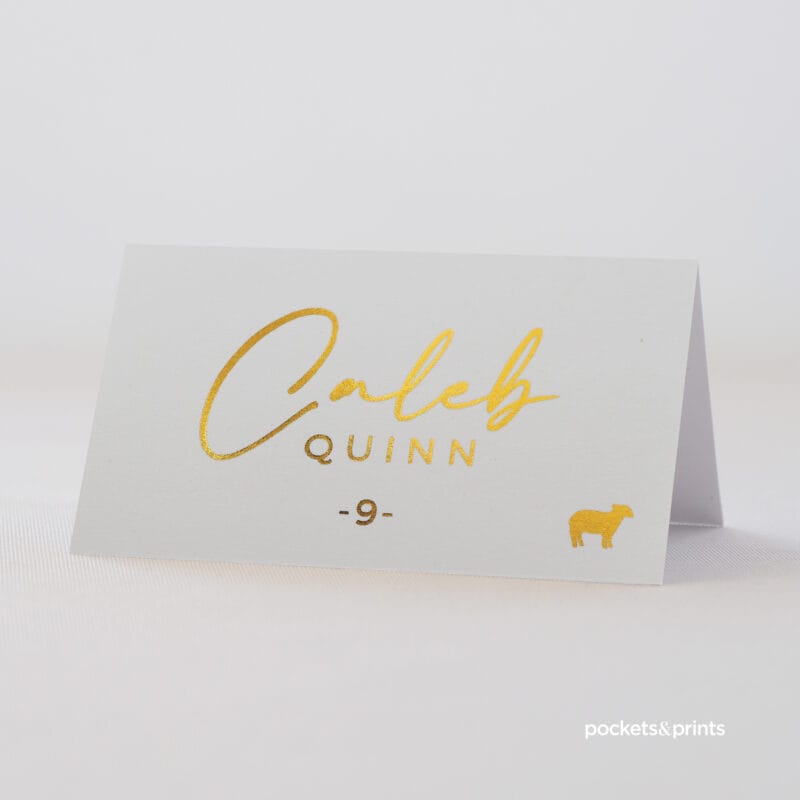 Gold Foil Seating Cards - Script [sc-B01]