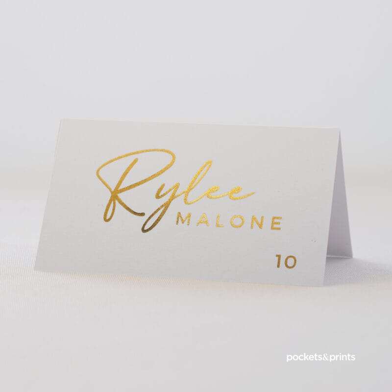 Gold Foil Seating Cards - Script [sc-B01]