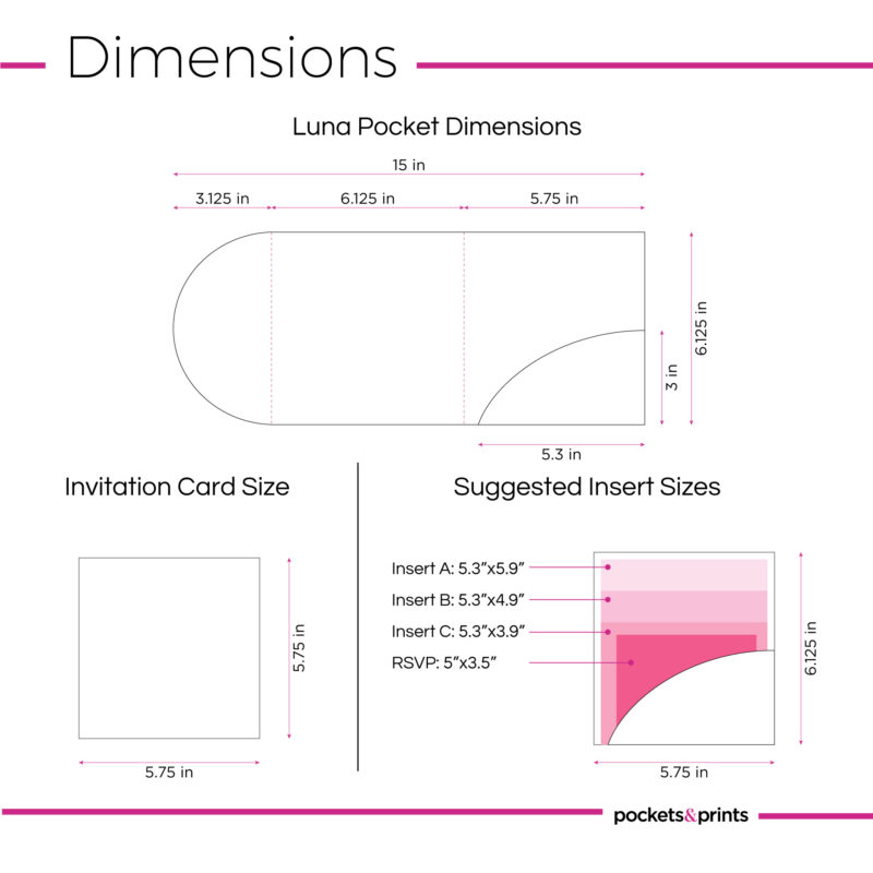 Luna – Square Invitation Pocket