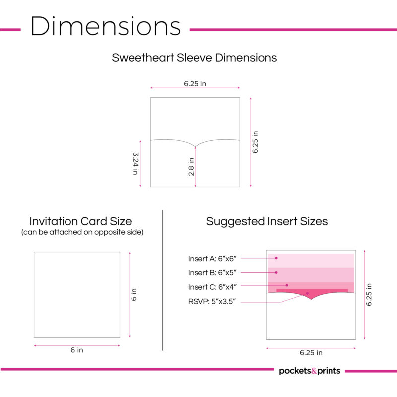 Sweetheart – Square Invitation Sleeve