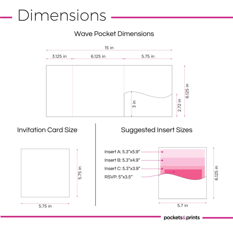Wave – Square Invitation Pocket